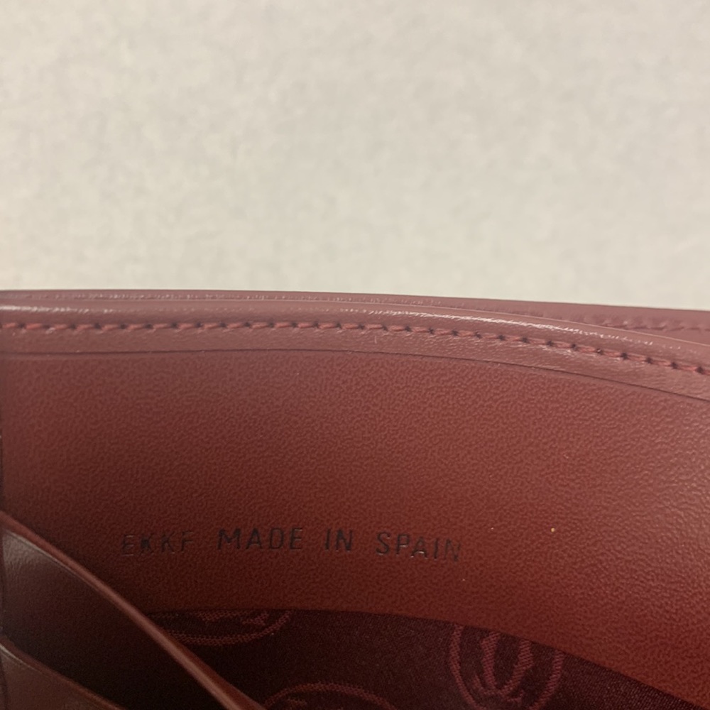 Sold❌AUTHENTIC MUST DE CARTIER TRI-FOLD FRENCH STYLE WALLET BORDEAUX LEATHER - Picture 13 of 17